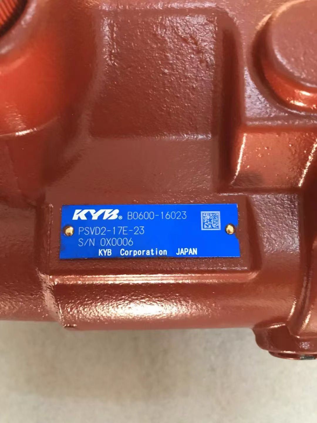 Genuine Japan KYB PSVD2-17E Hydraulic Main Pump OEM Part No.172961-73103 for Yanmar VIO57 Mini Excavator